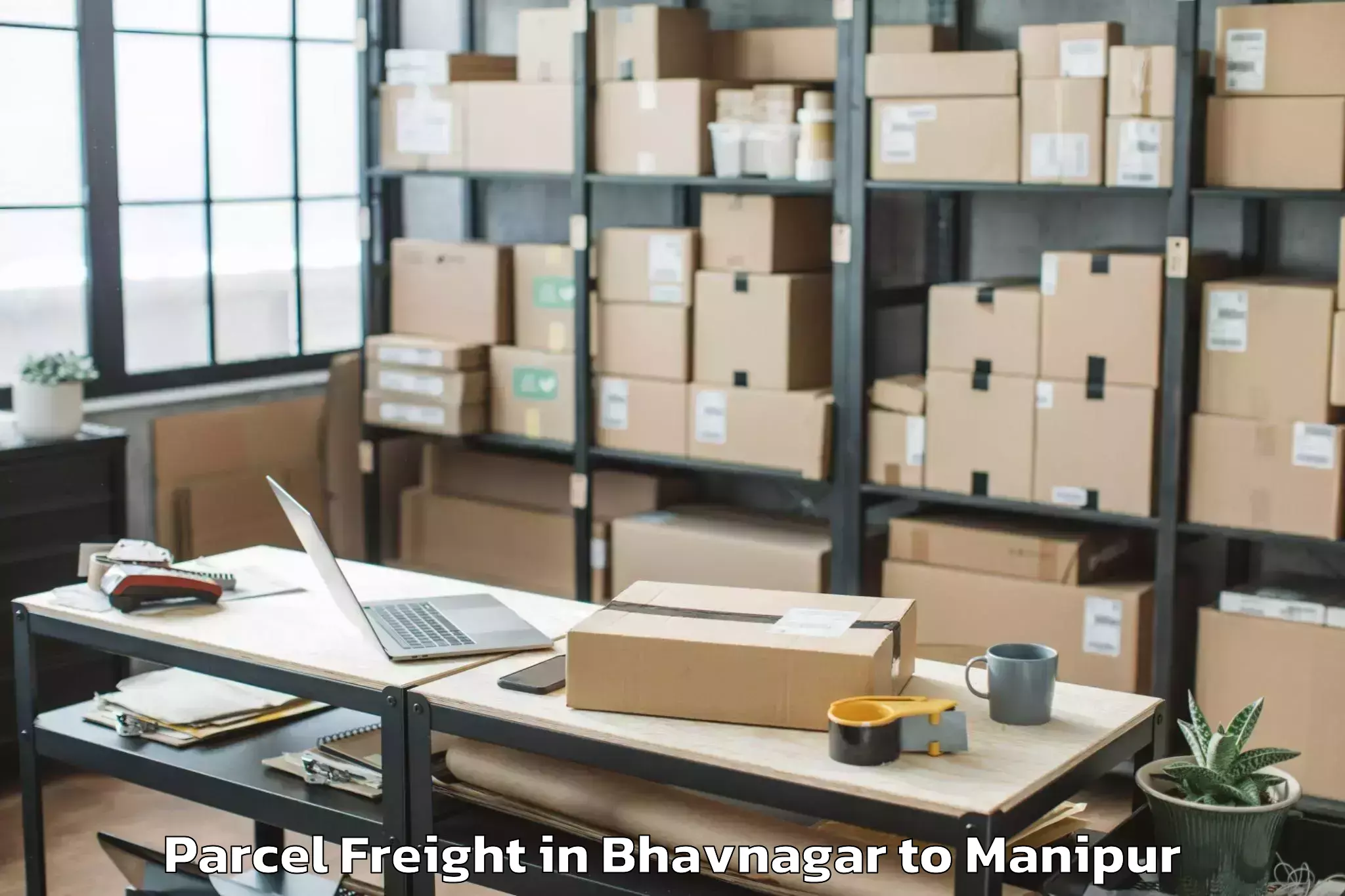 Trusted Bhavnagar to Manipur International Universi Parcel Freight